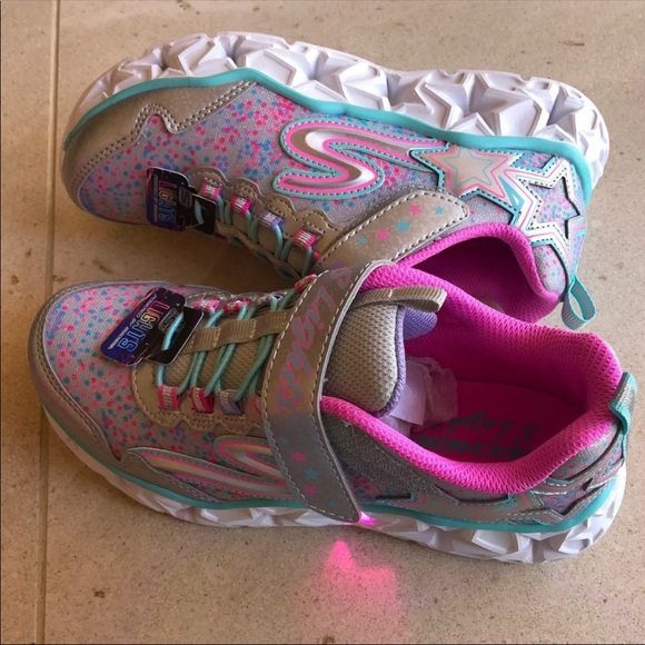 Skechers Girl light-up sneakers, girl size 3 - Picture 4 of 8